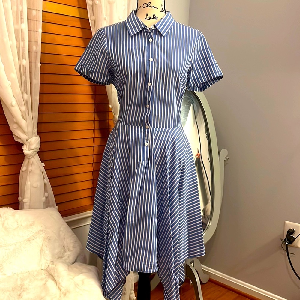 Striped cotton dress